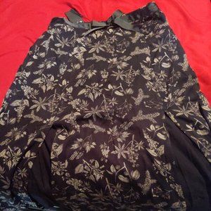 Posinous Plant Split Midi Skirt